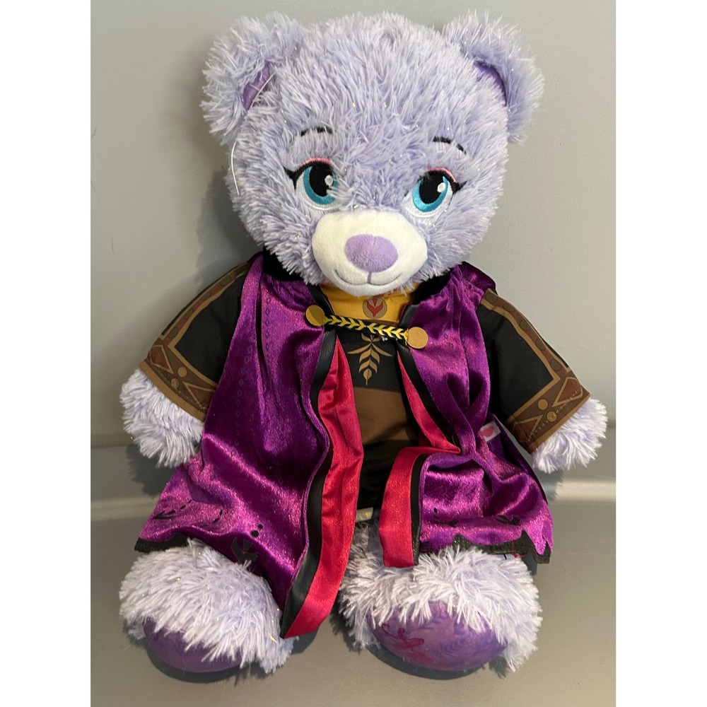 Build-A-Bear Disney Frozen 2 Anna Bear Lavender Shimmer Plush with Outfit‎ Cape